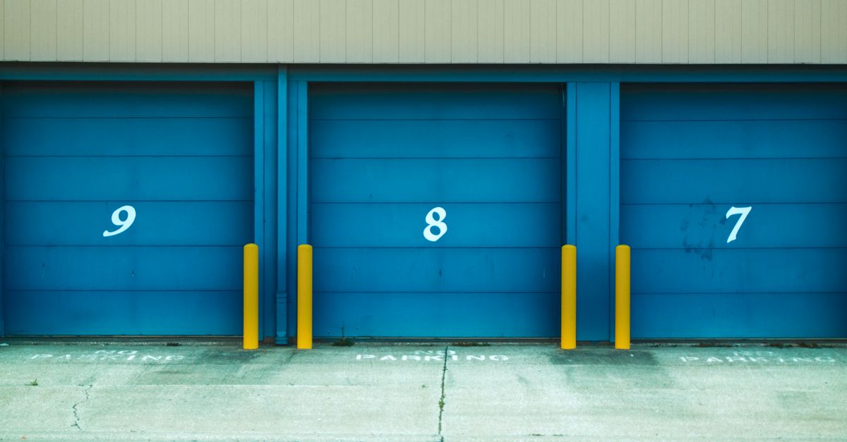 Self-storage facility with clean exterior storage units.